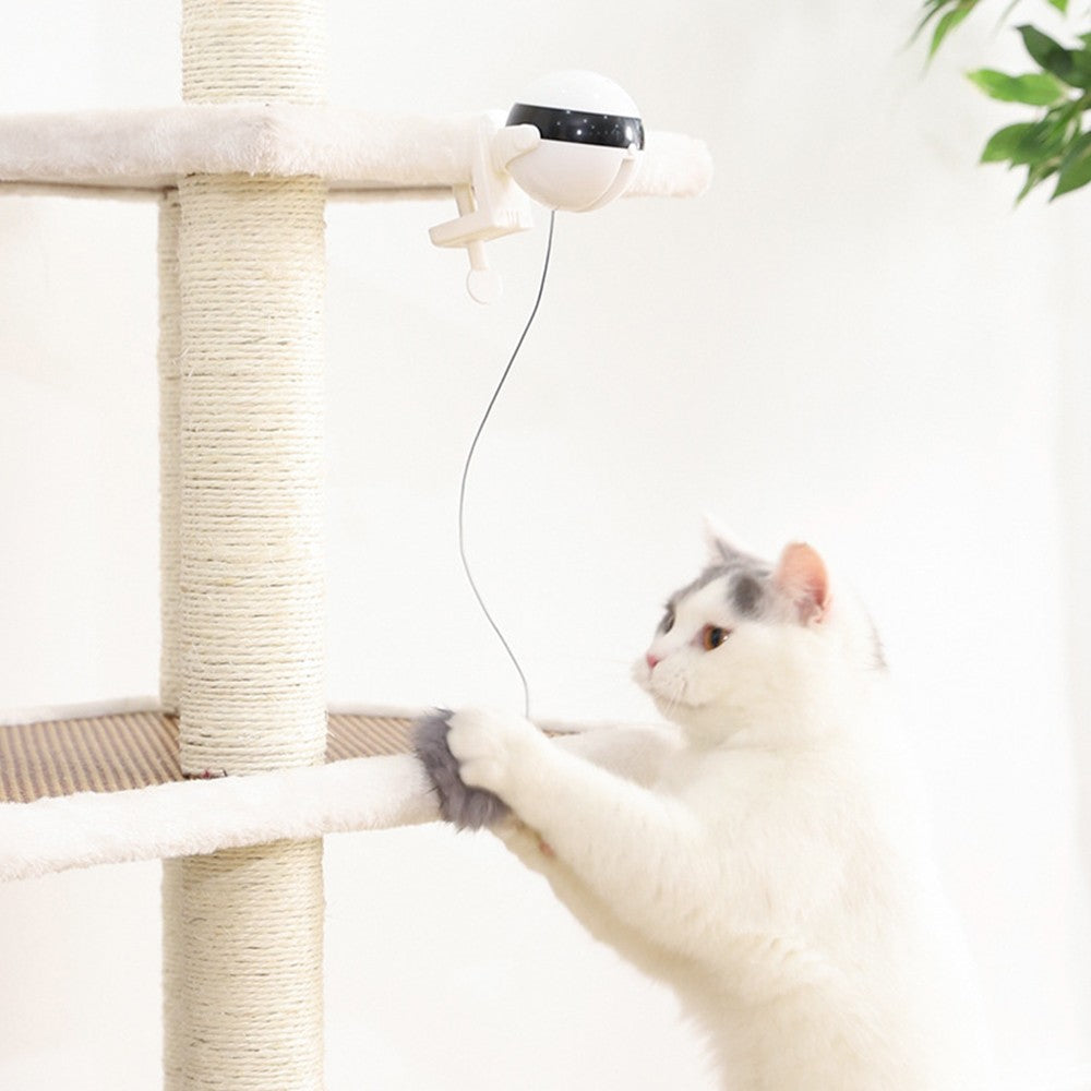 Electric Automatic Lifting Cat Ball Interactive Cat Teaser Toy Cat Playing Toy Smart Pet Cat Ball Toy Black