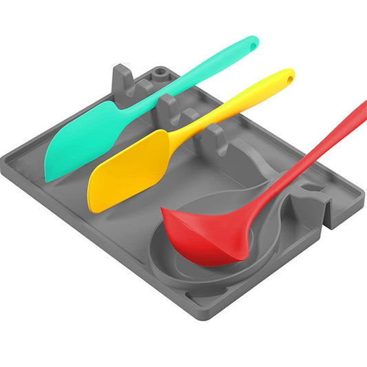Spoon Rest Holder Silicone Spoon Holder Heat Resistant Utensil Holder Spoon Holder for Stove Top