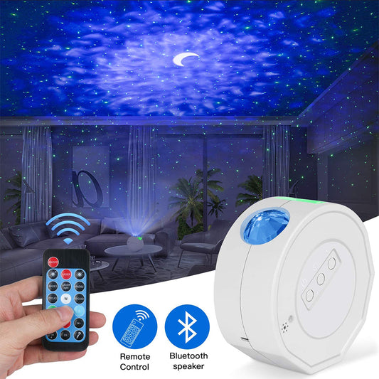 LED Starry Sky Galaxy Projector Lamp with Speaker Remote Control Night Light