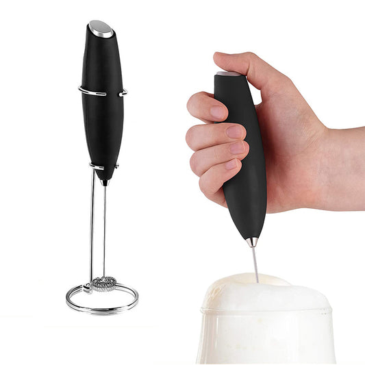 2 X Battery Operated Handheld Milk Frother Coffee Mixer Whisk Mixer with Holder