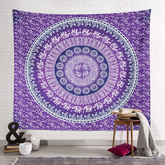200 x 150cm Wall Hanging Tapestry Square Mandala Tapestry Beach Towel Bohemian Camping Blanket Home Decoration Style 6