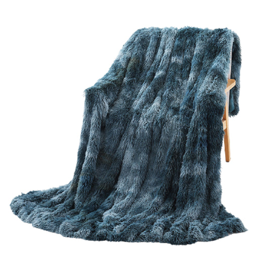 Shaggy Throw Plush Super Soft Blanket Winter Warm Dye Blanket for Bed Sofa