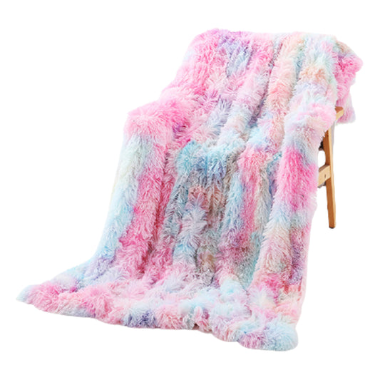 Shaggy Throw Plush Super Soft Blanket Winter Warm Dye Blanket for Bed Sofa
