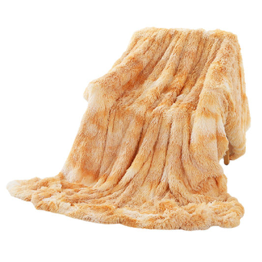 Shaggy Throw Plush Super Soft Blanket Winter Warm Dye Blanket for Bed Sofa