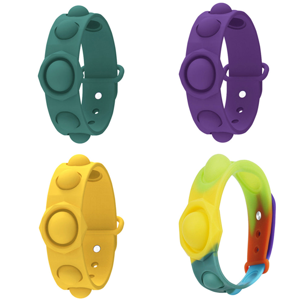 4 X Stress Relief Wristbands Bracelets Wearable Push Bubble Fidget Toys