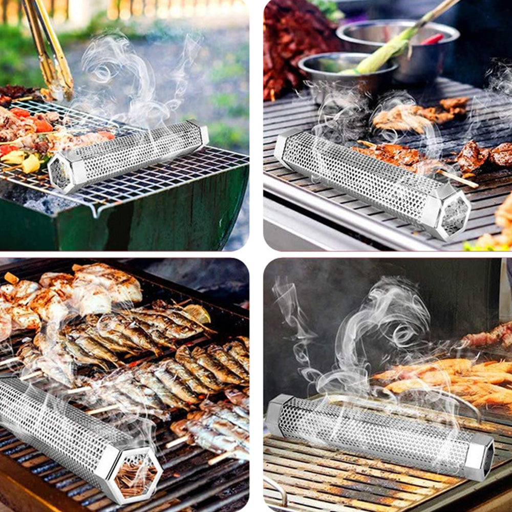 BBQ Pellet Smoker Tube Smoke Generator Stainless Steel Barbecue Accessories