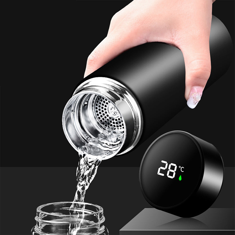 Black Temperature Display Flask Thermos Cup 500ml Thermos Kettle Winter Thermal Bottle