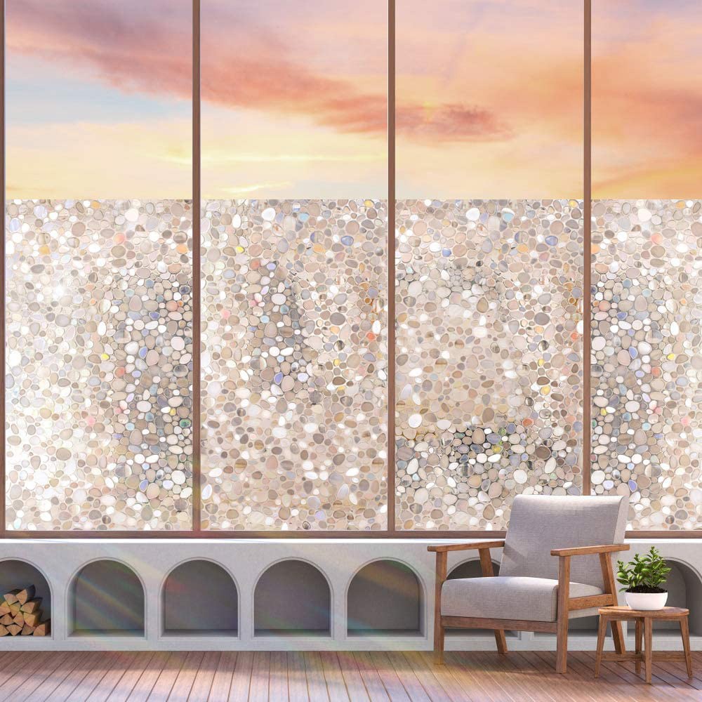 2Pcs Semi Private Static Cling Window Film 45x100cm Glueless Glass Window Films Reusable Window Sticker Window Treatments