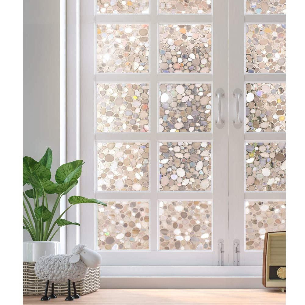 4Pcs 45 x 100cm Privacy Glass Window Films Window Sticker Static Cling Glass Films