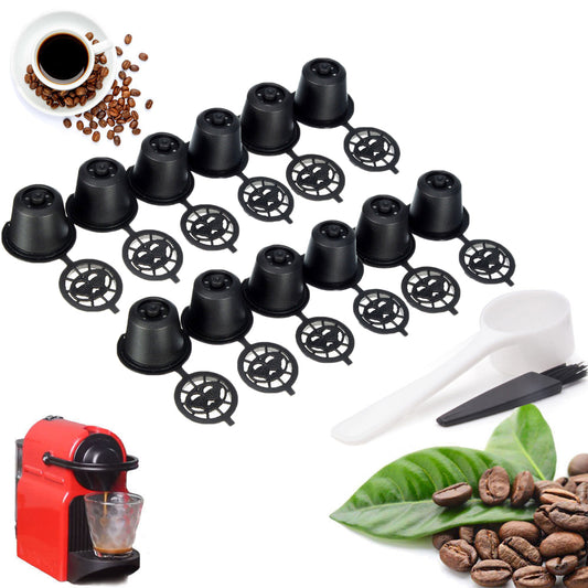 12X Refillable Coffee Capsules Cup Reusable Coffee Capsule Filter Accessories