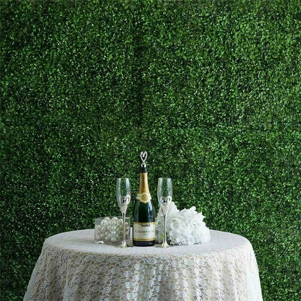 2Pcs 40x60cm Artificial Grass Wall Panel Fence Decor Hedge Mat Fake Plant Wall Decor