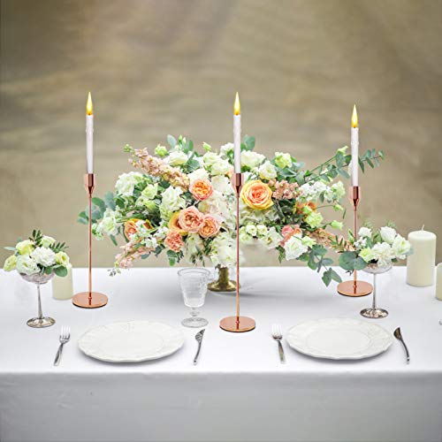 Rose Gold 3pcs Iron Candlestick Holders Candle Holder Set Home Party Table Decor