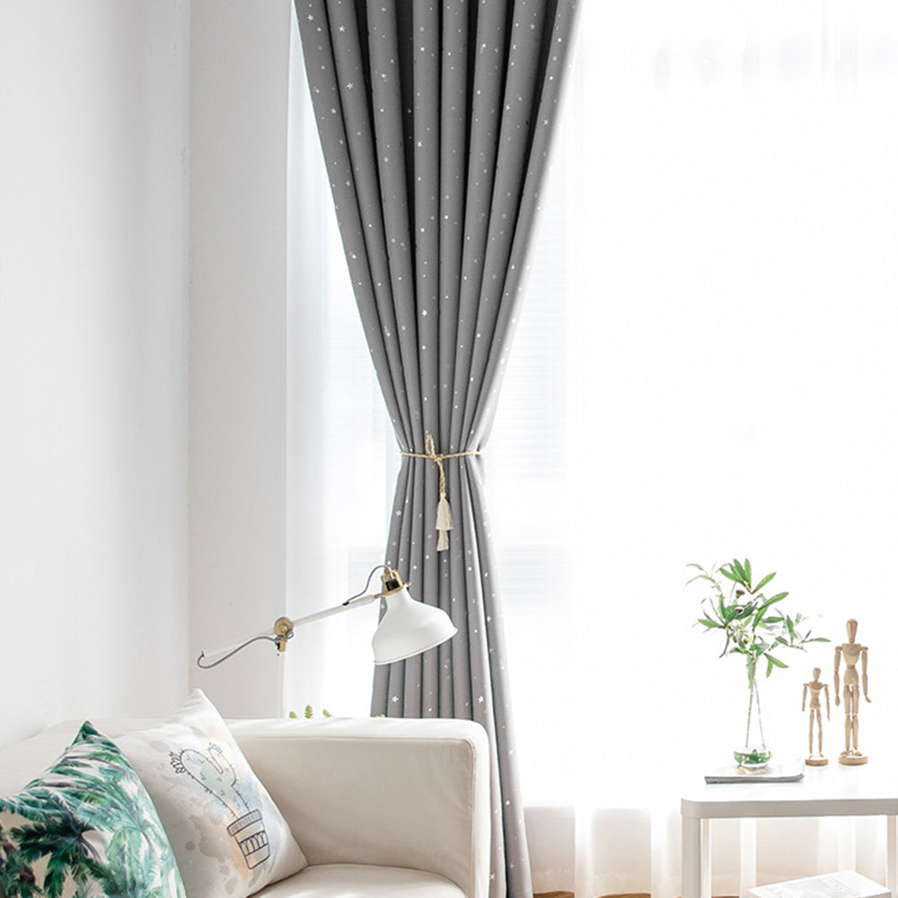 150 x 250cm Star Blockout Curtain Grommet Window Blinds Curtain Home Decoration