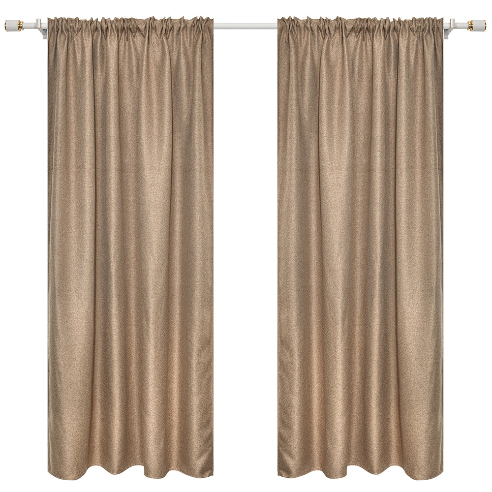 2Pcs Coffee 140x240cm Blackout Window Curtains Room Darkening Curtains Home Accs