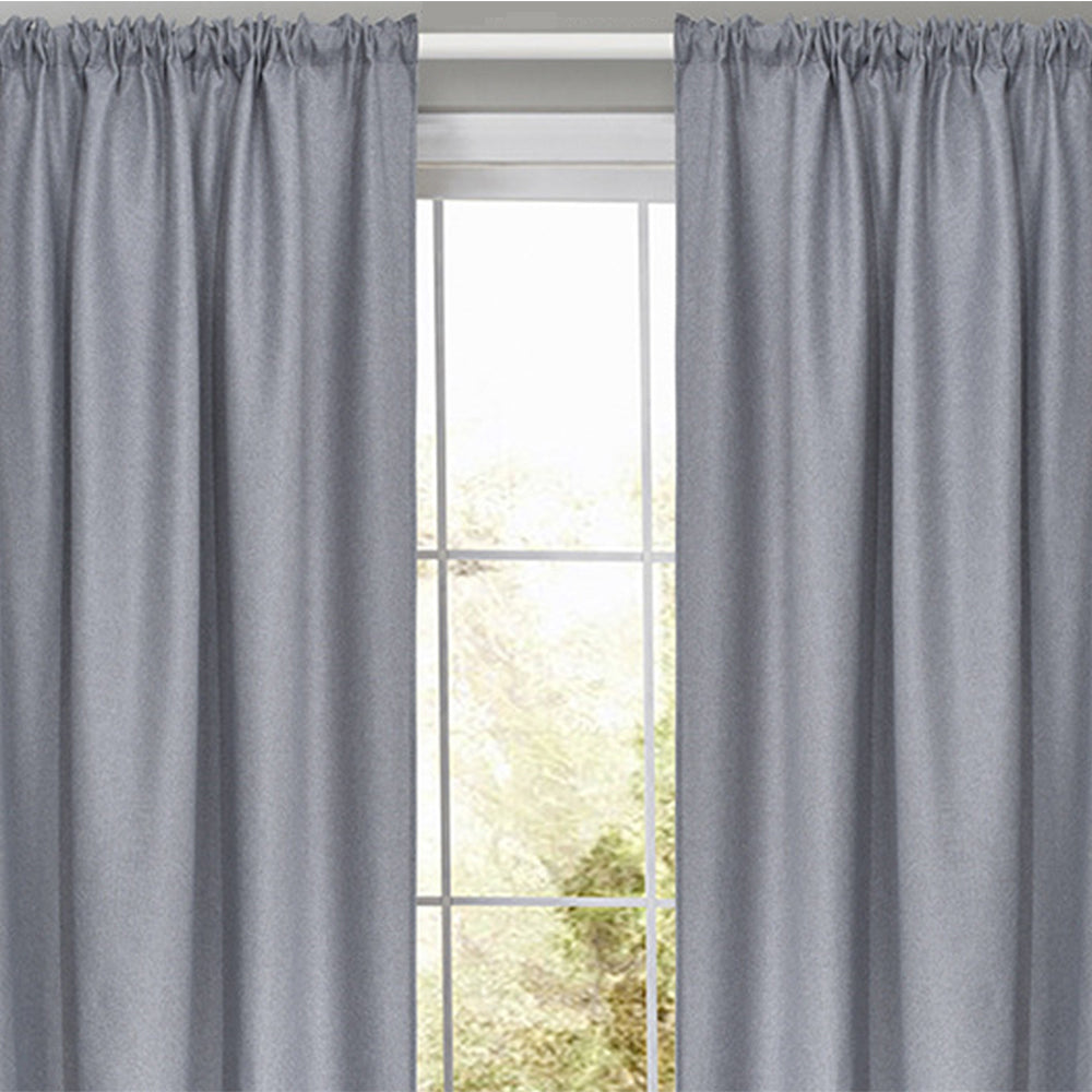 2Pcs Grey 140x240cm Blackout Window Curtains Room Darkening Curtains Home Accs