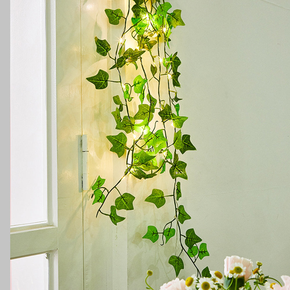 10 Meters Ivy Leaf LED Garland String Lights 100 LEDs Artificial Vine Fairy Lights Party Decor