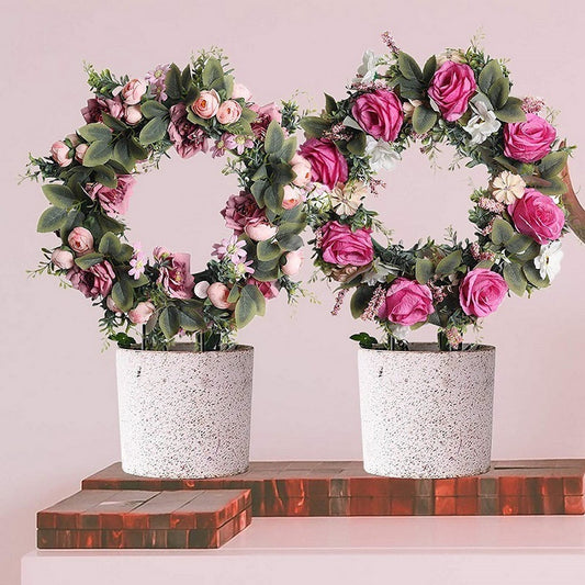 2 X Round Shaped Plant Trellis for Climbing Plants Flower Support Garden Trellis