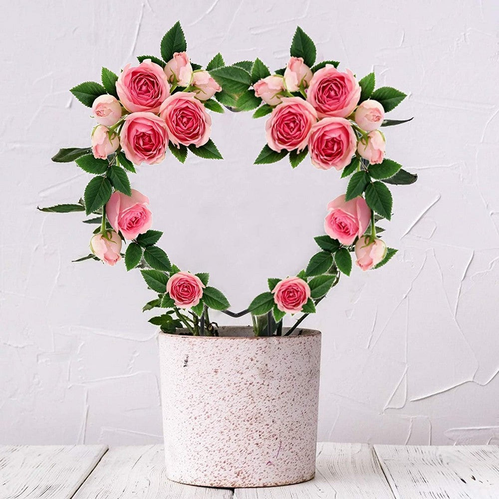 4 X Heart Shaped Plant Trellis for Climbing Plants Flower Support Garden Trellis