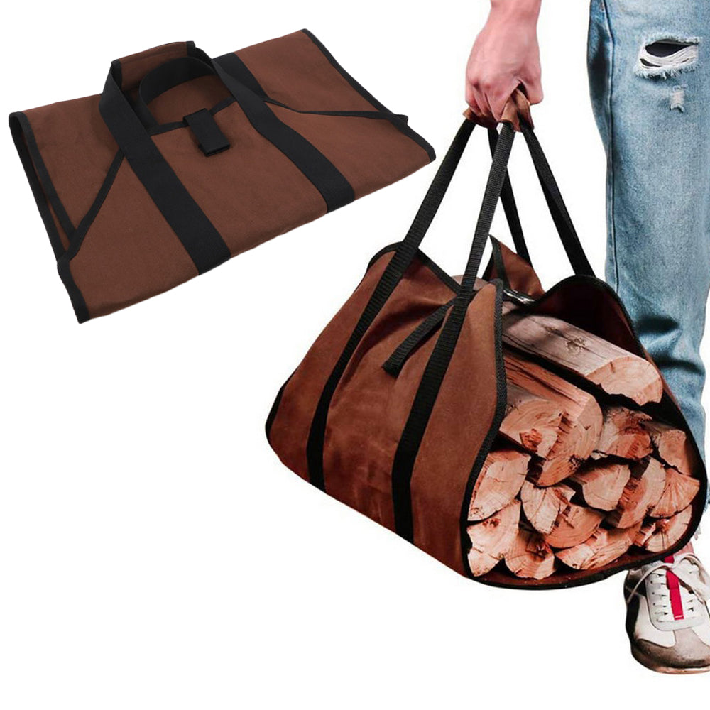 2 X Firewood Log Carriers Fireplace Wood Storage Bags Tote Bags