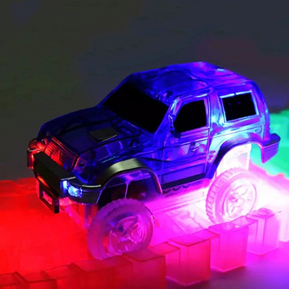 2 X 125pcs Children Flexible Glow In The Dark Car Race Track Set