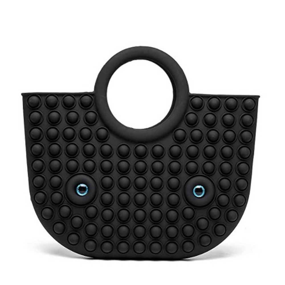 Black Pop Bubble Game Fidget Handbag 2 in 1 Stress Relaxation Toy Bag