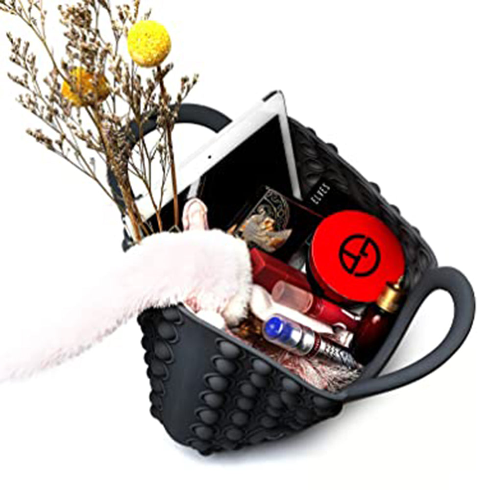 Black Pop Bubble Game Fidget Handbag 2 in 1 Stress Relaxation Toy Bag