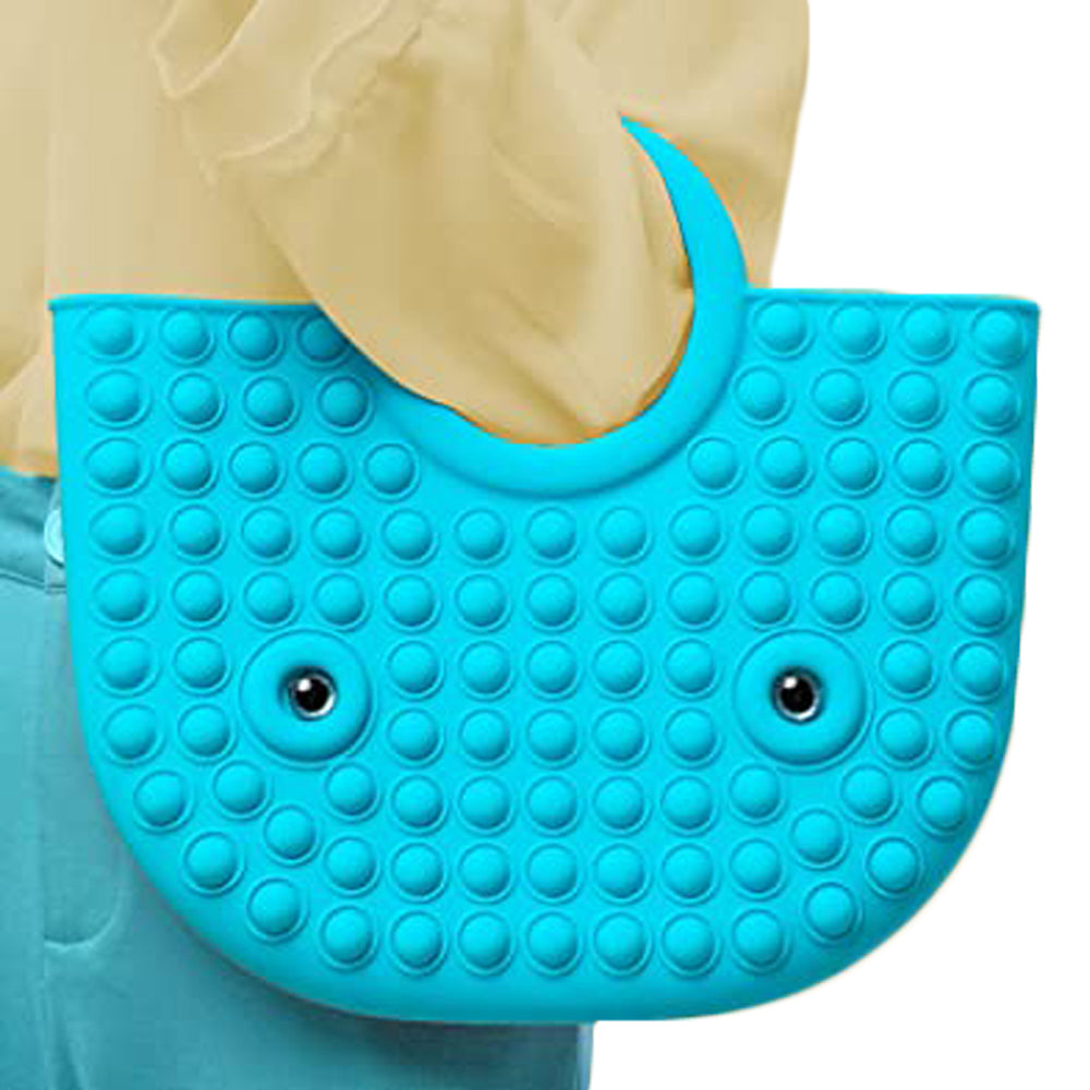 Blue Pop Bubble Game Fidget Handbag 2 in 1 Stress Relaxation Toy Bag