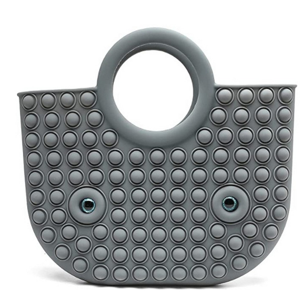 Grey Pop Bubble Game Fidget Handbag 2 in 1 Stress Relaxation Toy Bag