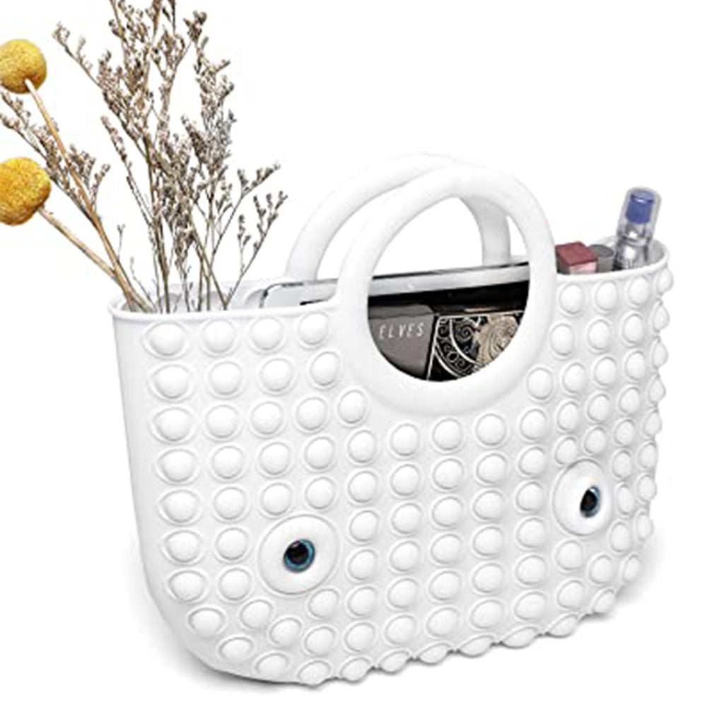 White Pop Bubble Game Fidget Handbag 2 in 1 Stress Relaxation Toy Bag