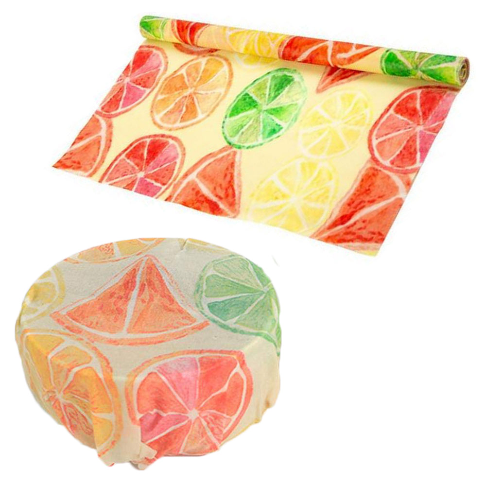2 X Lemon Pattern Reusable Beeswax Food Cover Beeswax Food Wrap