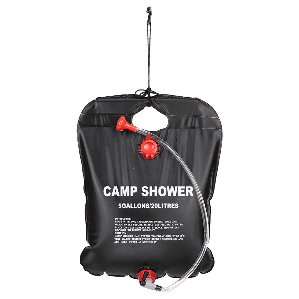 2Pcs 20L Camp Shower Bag Portable Solar Shower Bag Outdoor Shower Bag