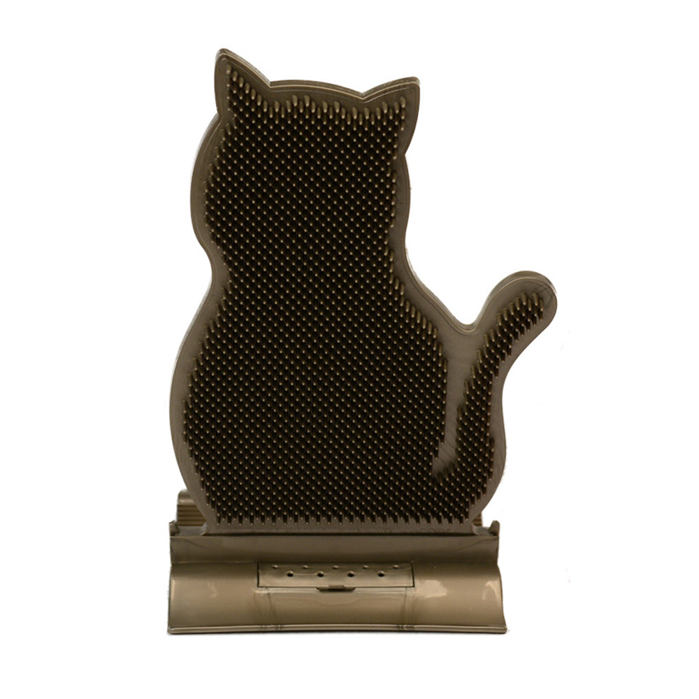 2 X Coffee Pink Cat Self Groomer Brush Cat Face Massager Pet Rubbing Post