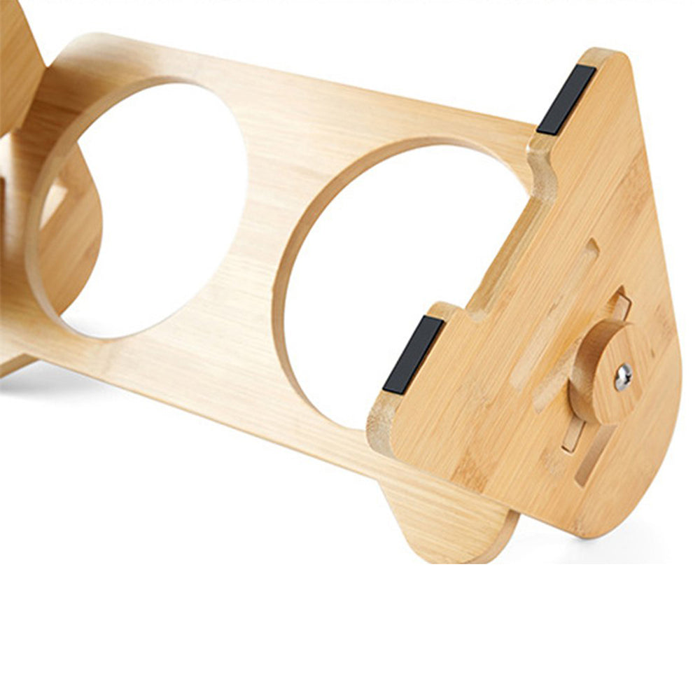 Double Bowl Adjustable Elevated Pet Food Bowl 15 Degree Tilted Dog Cat Feeder