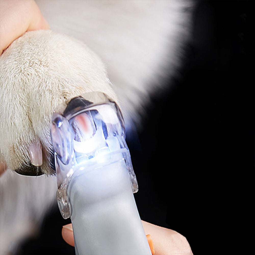 2Pcs LED Light Pet Nail Clipper 5X Magnification Nail Trimmers for Dog Cat