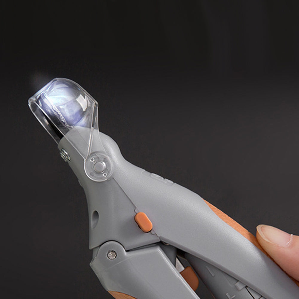2Pcs LED Light Pet Nail Clipper 5X Magnification Nail Trimmers for Dog Cat
