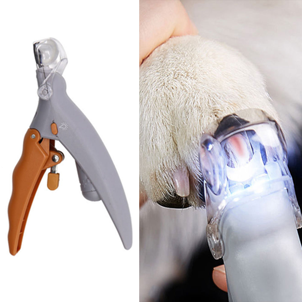 2Pcs LED Light Pet Nail Clipper 5X Magnification Nail Trimmers for Dog Cat
