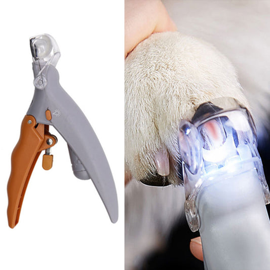 2Pcs LED Light Pet Nail Clipper 5X Magnification Nail Trimmers for Dog Cat