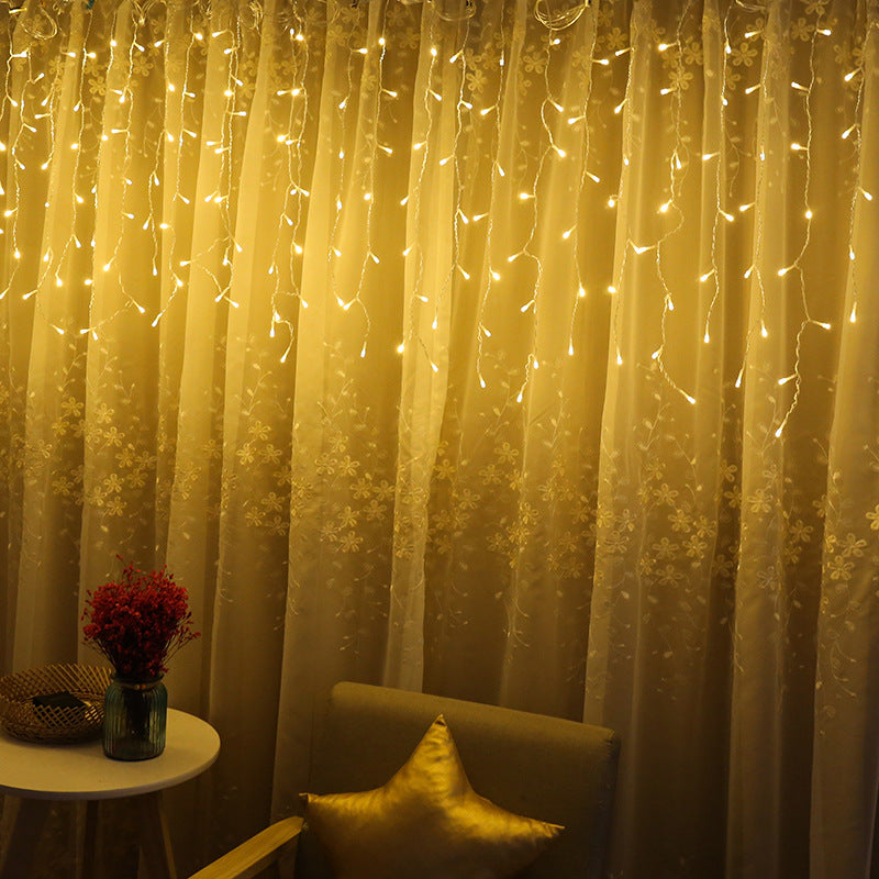 128LED Solar Waterfall Icicle String Fairy Light