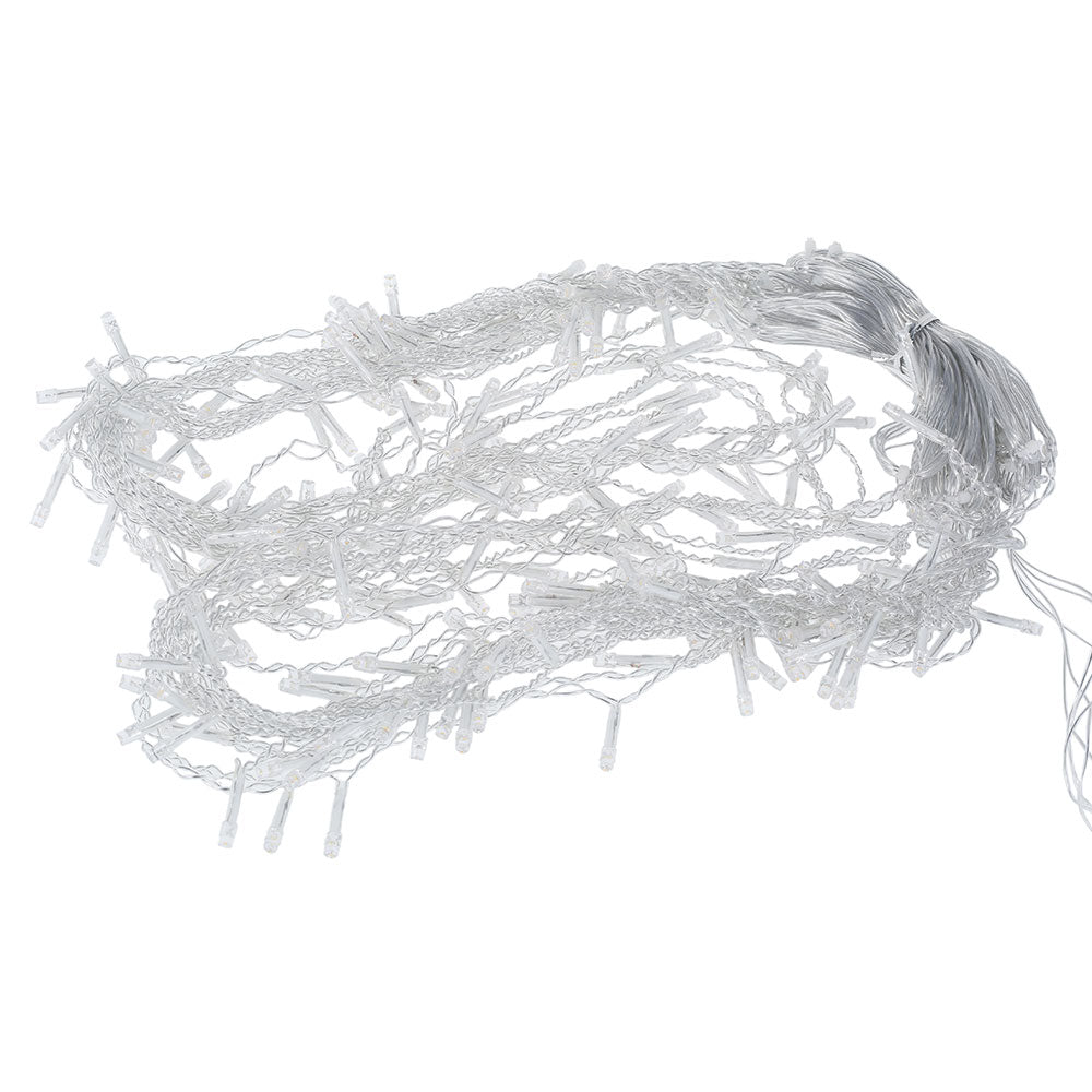 2 X 128LED Solar Waterfall Icicle String Fairy Light