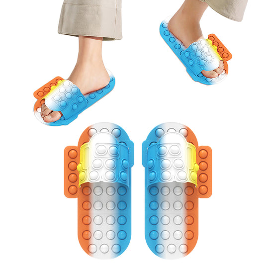 Push Pop It Fidget Toy Shoes Sensory Stress Relief Slippers
