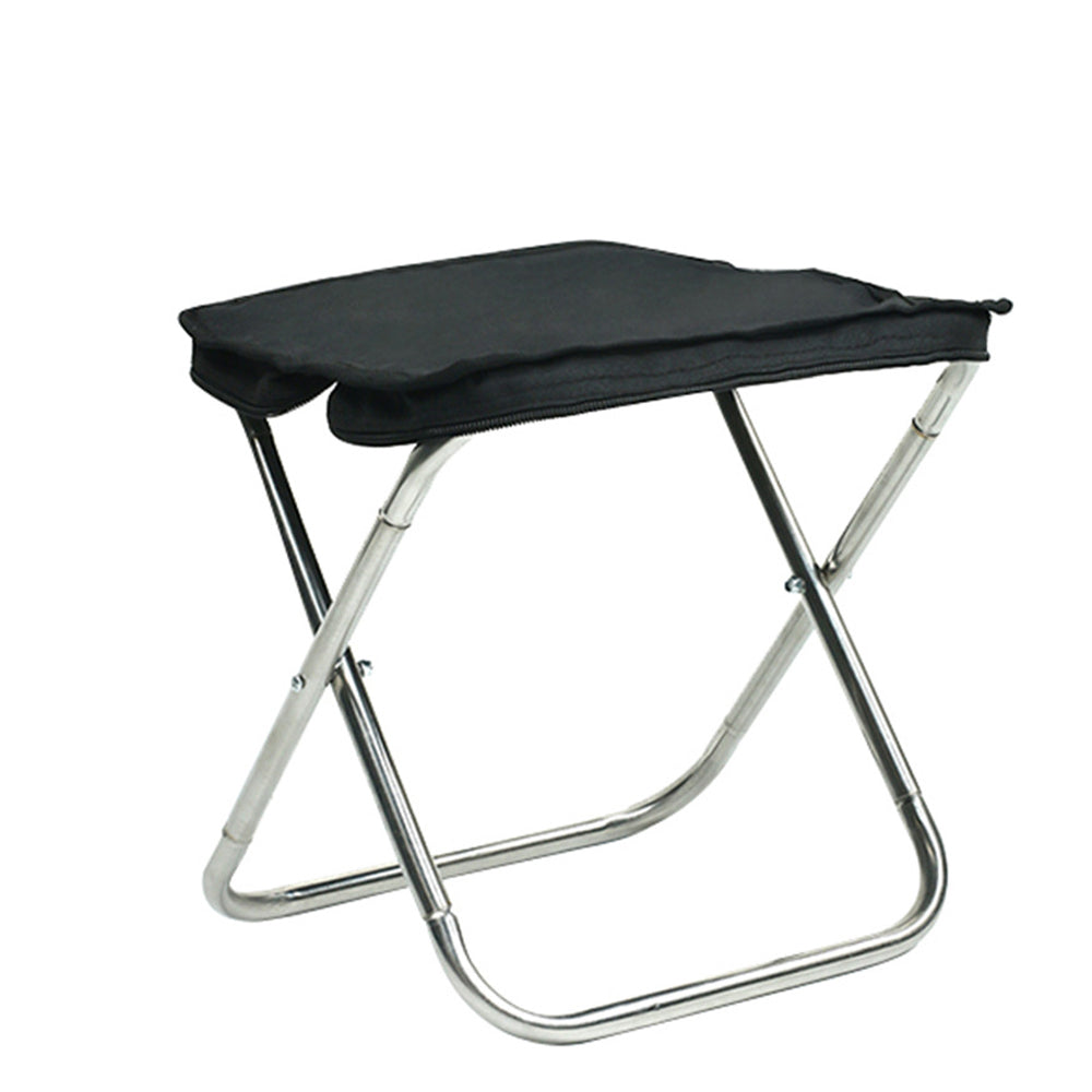 2 X Black Portable Camping Chair Outdoor Folding Chair with Storage Bag
