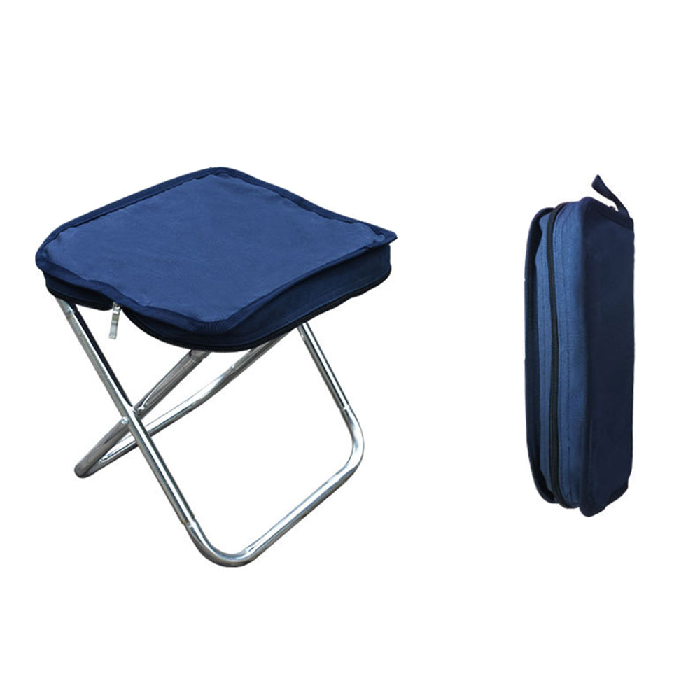 2 X Blue Portable Camping Chair Outdoor Folding Chair with Storage Bag