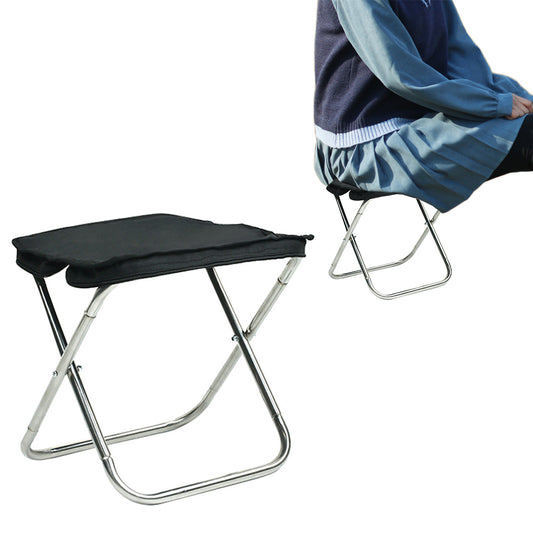 2 X Black Portable Camping Chair Outdoor Folding Chair with Storage Bag