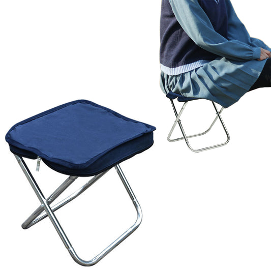 2 X Blue Portable Camping Chair Outdoor Folding Chair with Storage Bag