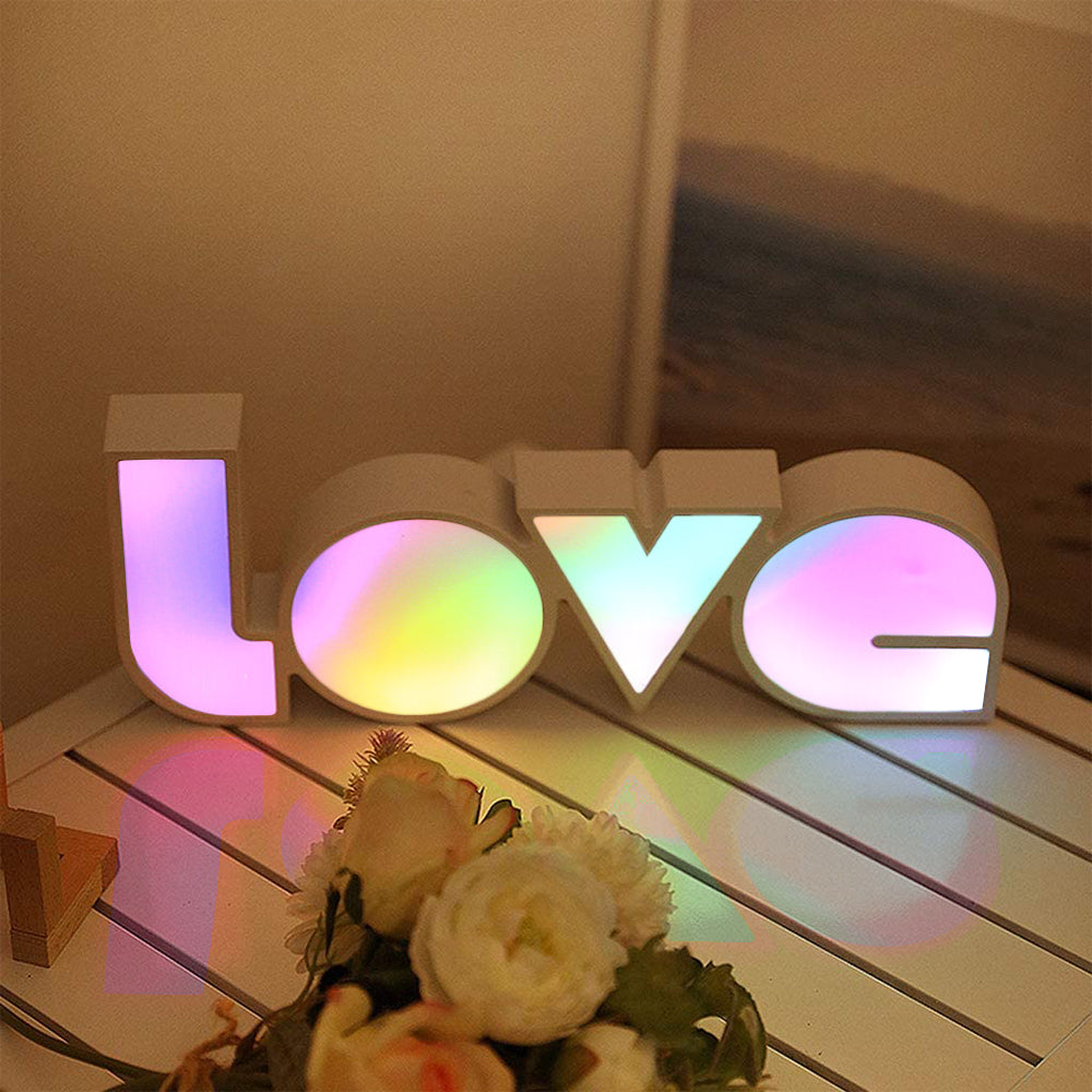 2 X Style 2 LOVE Shaped LED Neon Light Home Decor