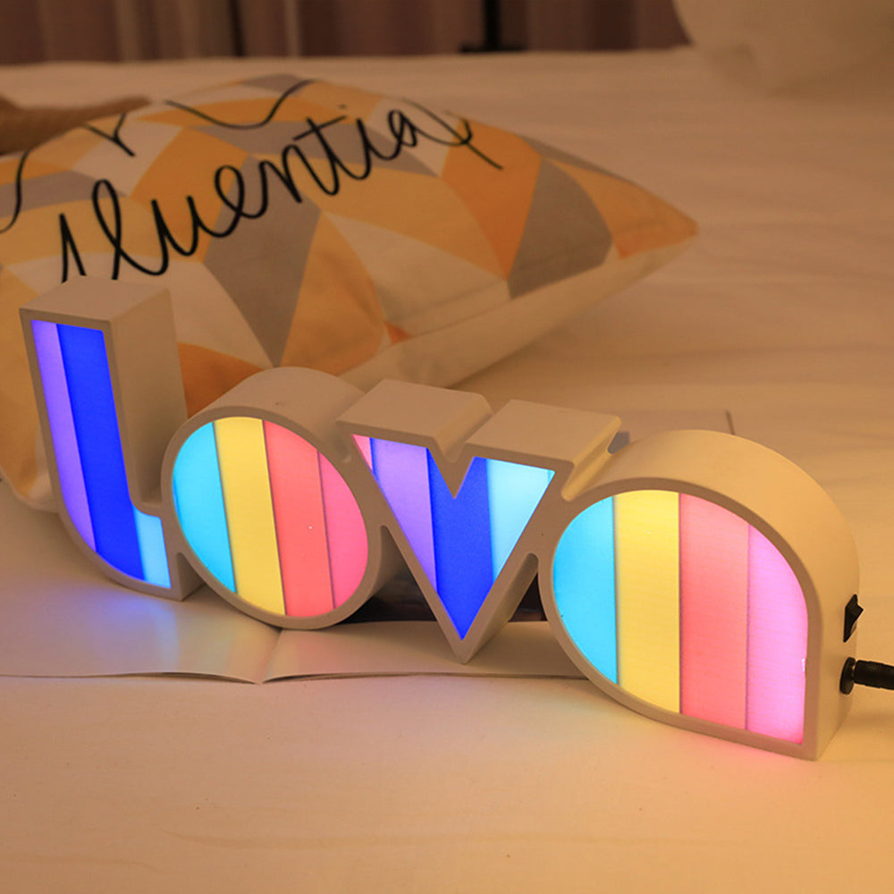2 X Style 1 LOVE Shaped LED Neon Light Home Decor