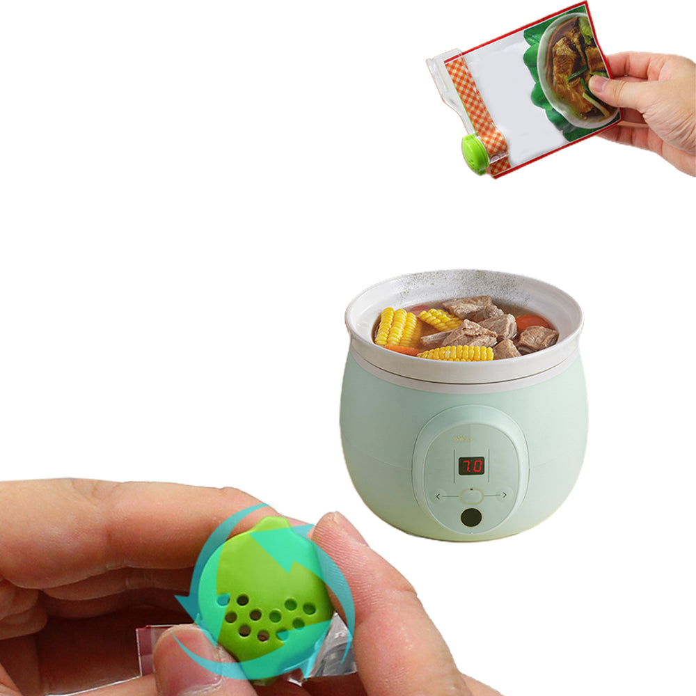 2Pcs Wall Mounted Seasoning Bag Sealing Clip Rack