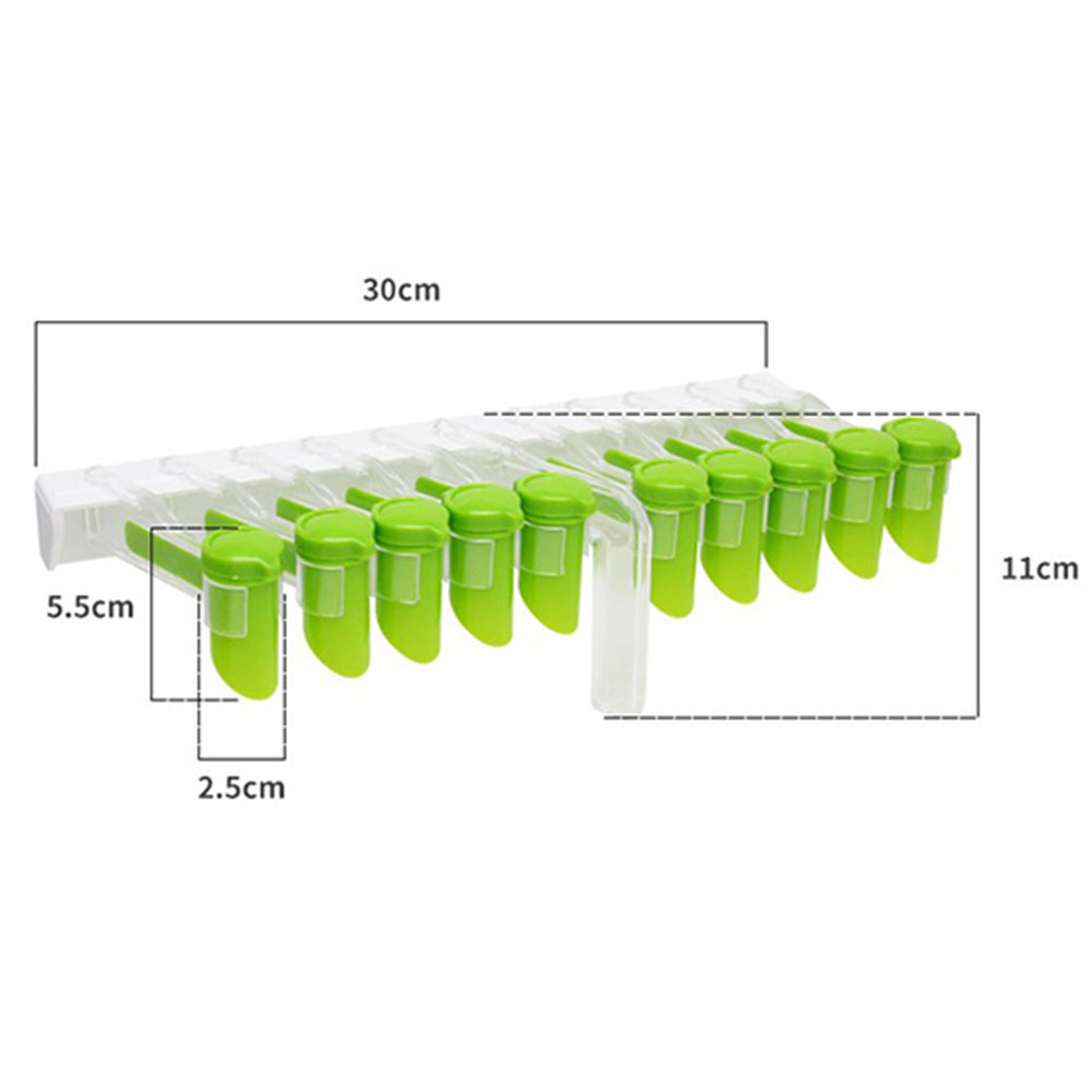 1Pcs Wall Mounted Seasoning Bag Sealing Clip Rack