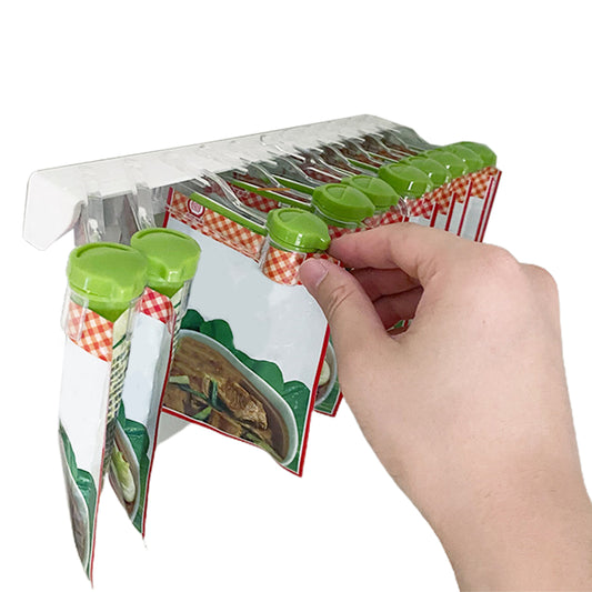 2Pcs Wall Mounted Seasoning Bag Sealing Clip Rack