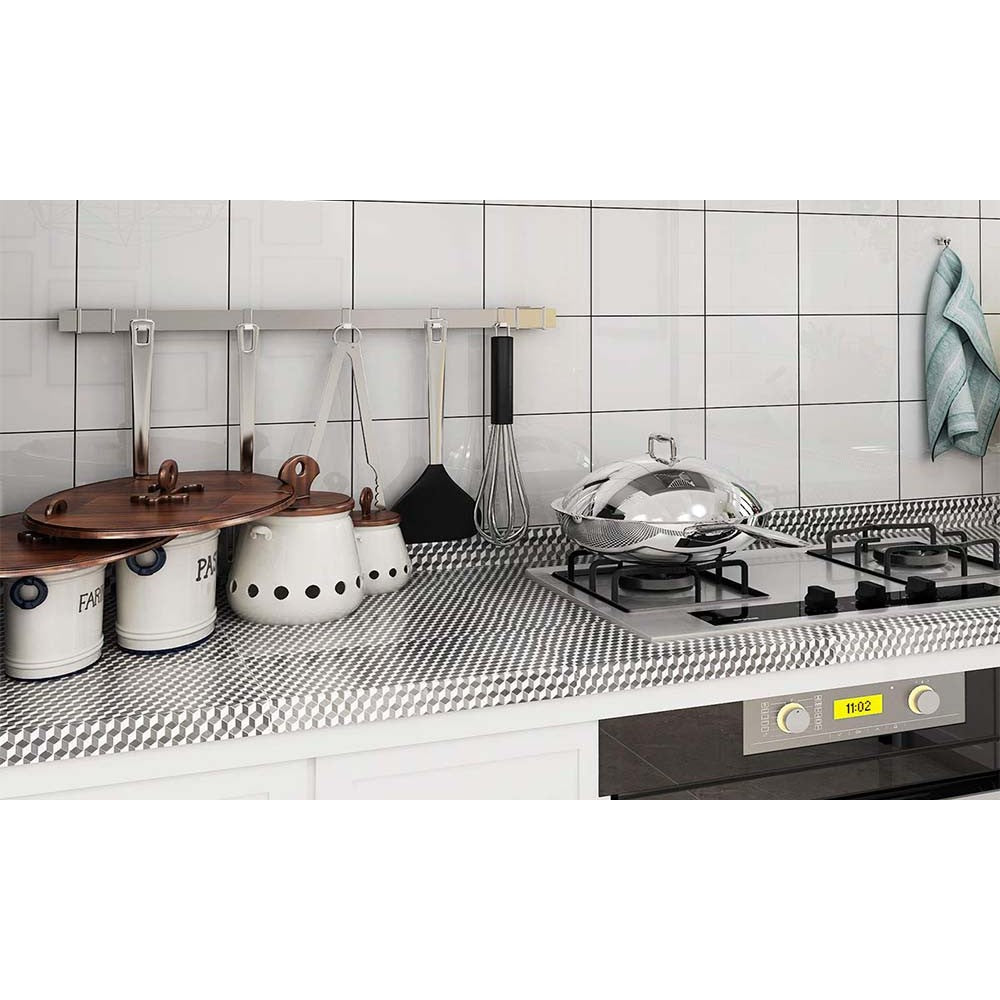 2 X Kitchen Foil Oil Proof Self Adhesive Stove Sticker Wallpaper